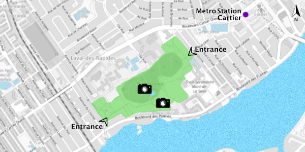 Map Location of Parc Bernard-Landry