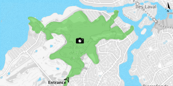 Map Location of Parc-Nature du Bois-de-L'Île-Bizard, Montreal